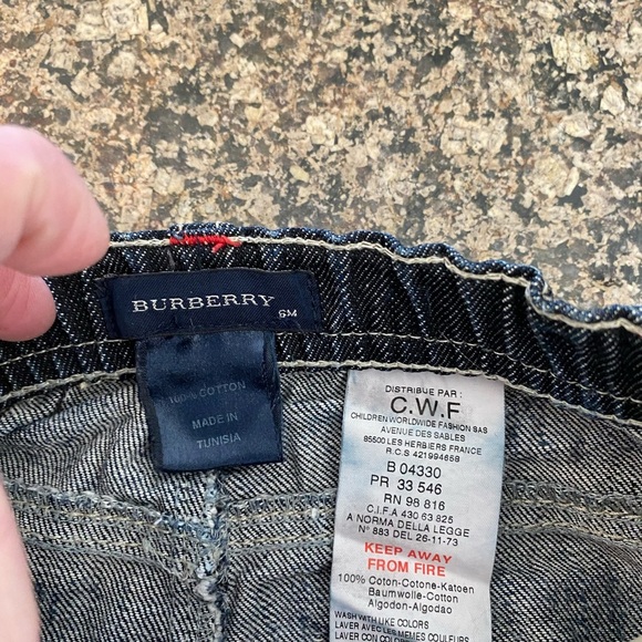 BURBERRY Baby Denim Jeans 6M - Picture 4 of 9